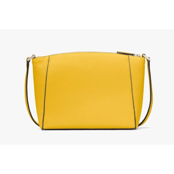 New Kate Spade Monica Pebbled Leather Crossbody Daffodil - Picture 4 of 5